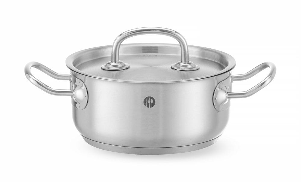 Kasserolle lav – med lokk, HENDI, Kitchen Line, 1,5L, ⌀160x(H)75mm Kasseroller & Panner 2