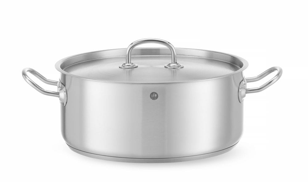 Kasserolle lav – med lokk, HENDI, Kitchen Line, 7,3L, ⌀280x(H)120mm Kasseroller & Panner 2