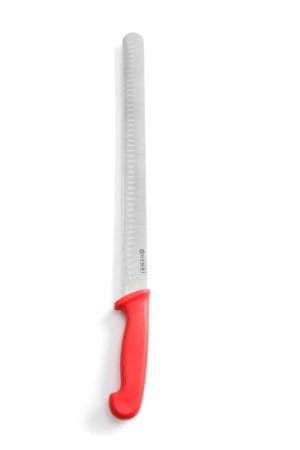 Skinke-/kebabkniv med Granton-kant, HENDI, Rød, (L)490mm Kjøkkenredskaper