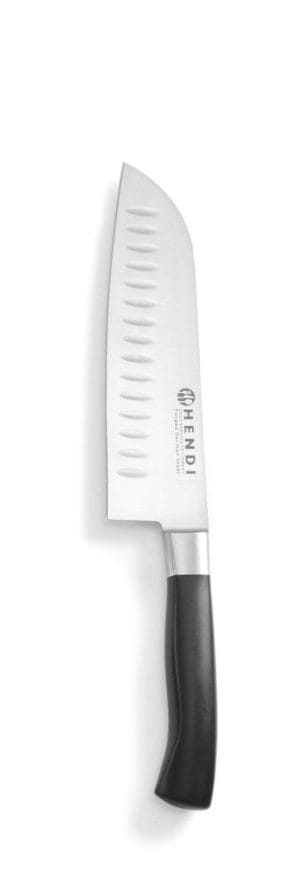 Sushikniv Santoku, HENDI, Profi Line, Granton fordypninger, Svart, (L)310mm Kjøkkenredskaper