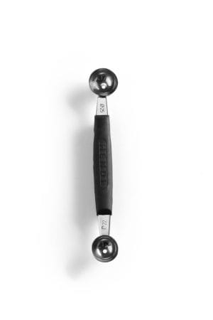 Melon scoop, skje dobbel, HENDI, ø 22-25 mm, svart, (L)165 mm Kjøkkenredskaper