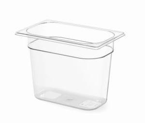 Kantine GN 1/4 polykarbonat, HENDI, Profi Line, GN 1/4, 5,5L, Transparent, 265x162x(H)200mm GN Kantiner