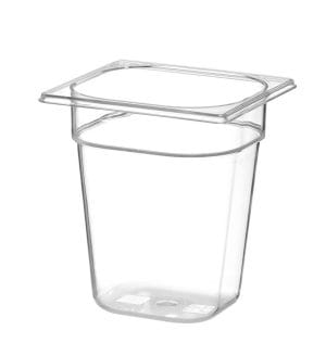 Kantine GN 1/6 polykarbonat, HENDI, Profi Line, GN 1/6, 1L, Transparent, 176x162x(H)65mm GN Kantiner
