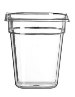 Kantine GN 1/6 polykarbonat, HENDI, Profi Line, GN 1/6, 3,4L, Transparent, 176x162x(H)200mm GN Kantiner