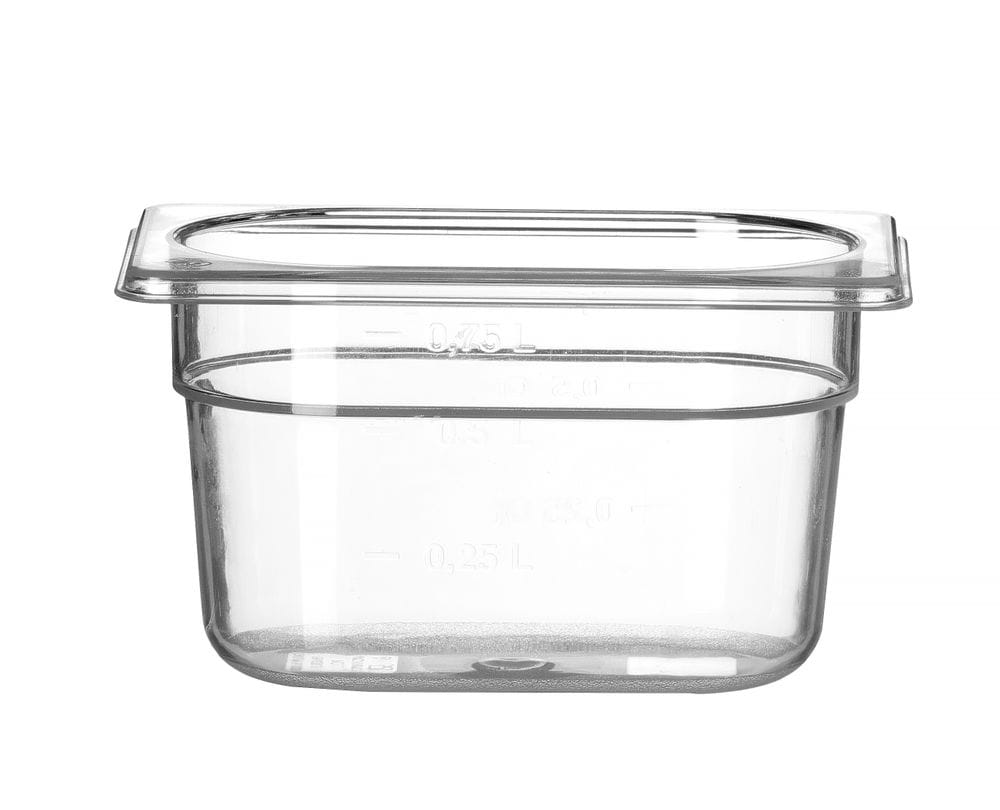 Kantine GN 1/9 polykarbonat, HENDI, Profi Line, GN 1/9, 1L, Transparent, 176x108x(H)100mm GN Kantiner 2