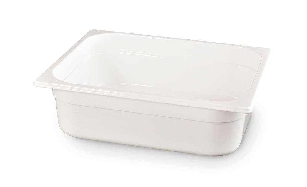 Kantine GN 1/2 hvit polykarbonat, HENDI, GN 1/2, 6,5L, Hvit, 325x265x(H)100mm GN Kantiner 2