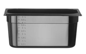 Kantine GN 1/3 svart polykarbonat, HENDI, Profi Line, GN 1/3, 5,7L, Svart, 325x176x(H)150mm GN Kantiner
