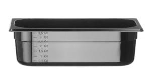 Kantine GN 1/3 svart polykarbonat, HENDI, Profi Line, GN 1/3, 4L, Svart, 325x176x(H)100mm GN Kantiner