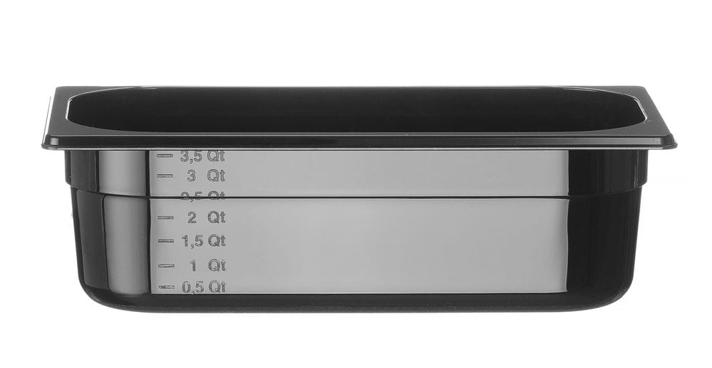 Kantine GN 1/3 svart polykarbonat, HENDI, Profi Line, GN 1/3, 4L, Svart, 325x176x(H)100mm GN Kantiner 2