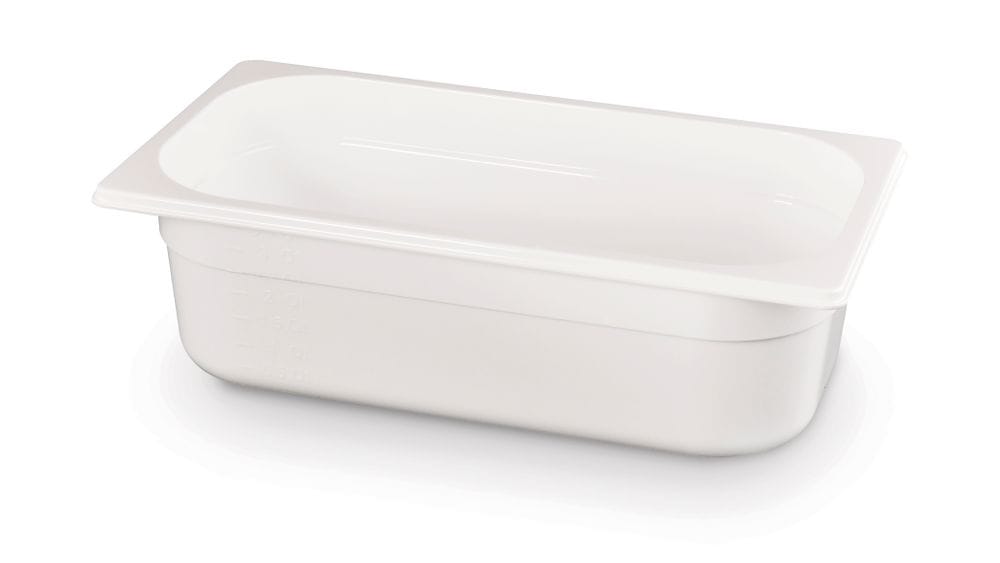 Kantine GN 1/3 hvit polykarbonat, HENDI, GN 1/3, 4L, Hvit, 325x176x(H)100mm GN Kantiner 2