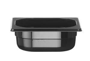 Kantine GN 1/6 svart polykarbonat, HENDI, Profi Line, GN 1/6, 1L, Svart, 176x162x(H)65mm GN Kantiner