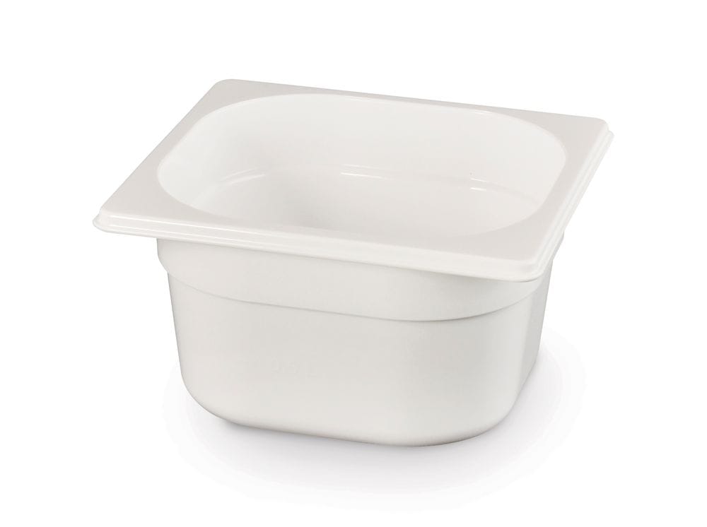Kantine GN 1/6 hvit polykarbonat, HENDI, GN 1/6, 1,6L, Hvit, 176x162x(H)100mm GN Kantiner 2
