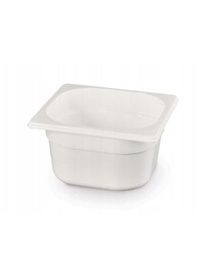 Kantine GN 1/6 hvit polykarbonat, HENDI, GN 1/6, 1L, hvit, 176x162x(H)65mm GN Kantiner