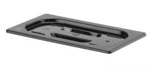 Lokk til GN-Kantine svart polykarbonat, HENDI, GN 1/4, Svart, 265x162mm GN Kantiner