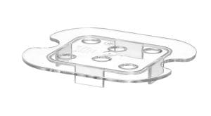 Perforert drypphylle for GN-Kantine polykarbonat, HENDI, Profi Line, GN 1/6, Transparent, 118x106mm GN Kantiner