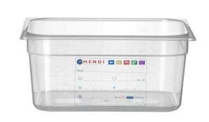 Kantine GN 1/2 HACCP, HENDI, GN 1/2, 9,5L, Gjennomsiktig, 325x265x(H)150mm GN Kantiner