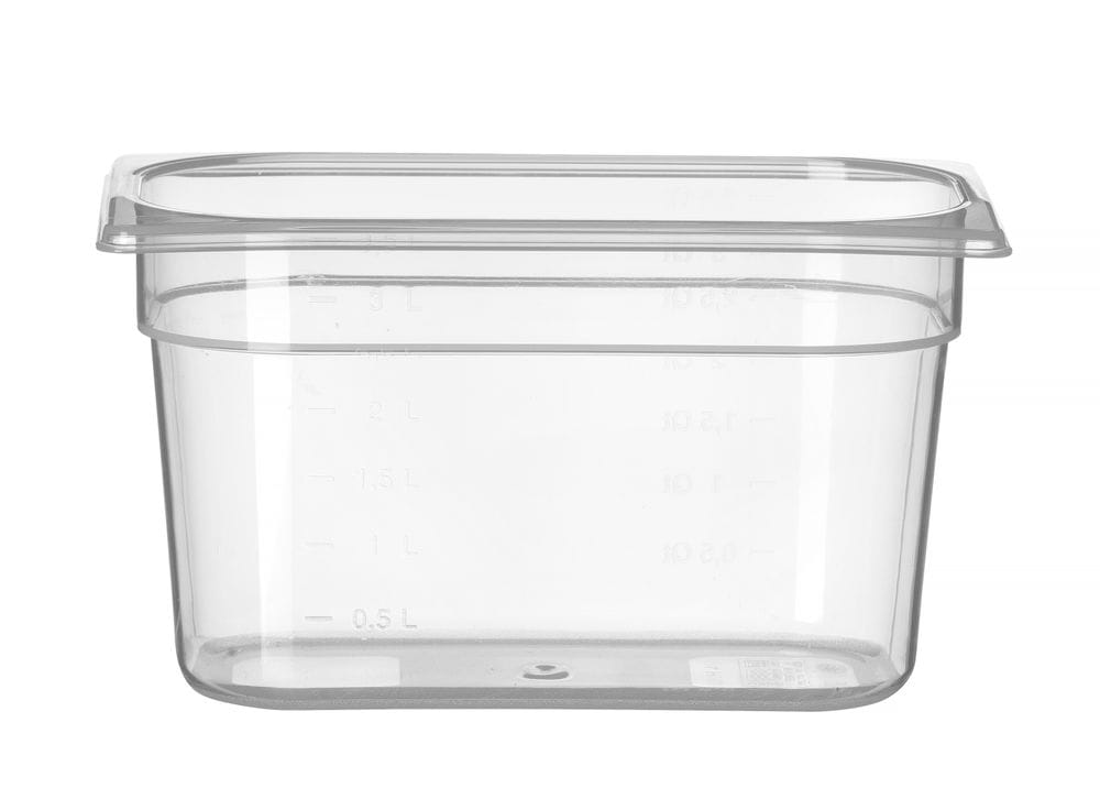 Kantine GN 1/4 polypropylen, HENDI, Profi Line, GN 1/4, 4L, Transparent, 265x162x(H)150mm GN Kantiner 2