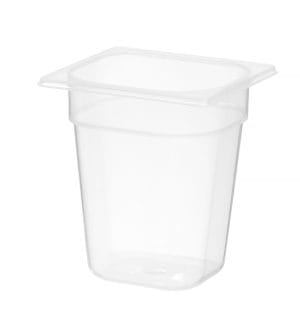 Kantine GN 1/6 polypropylen, HENDI, Profi Line, GN 1/6, 3,4L, Transparent, 176x162x(H)200mm GN Kantiner