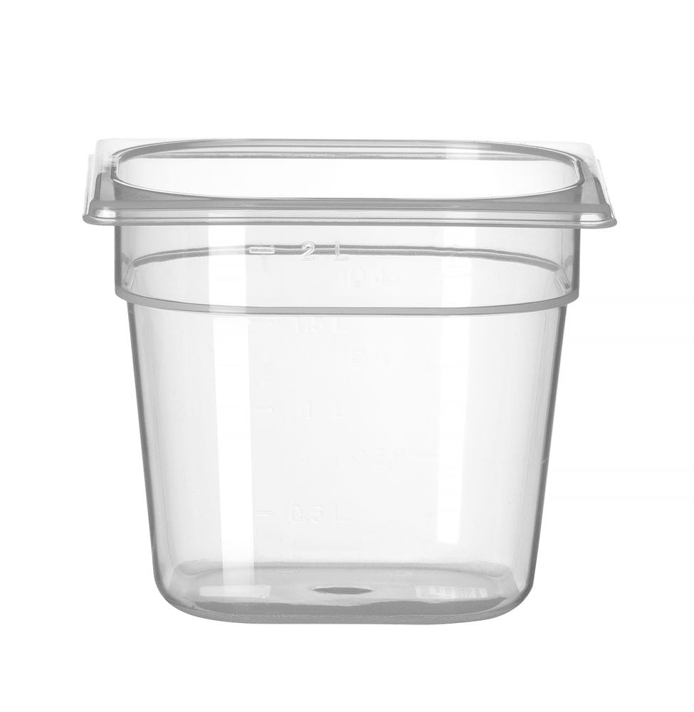 Kantine GN 1/6 polypropylen, HENDI, Profi Line, GN 1/6, 2,4L, Transparent, 176x162x(H)150mm GN Kantiner 2