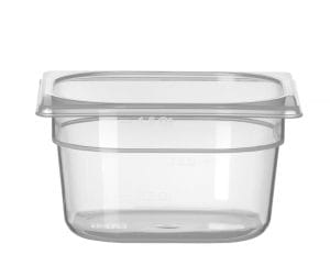 Kantine GN 1/6 polypropylen, HENDI, Profi Line, GN 1/6, 1,6L, Transparent, 176x162x(H)100mm GN Kantiner
