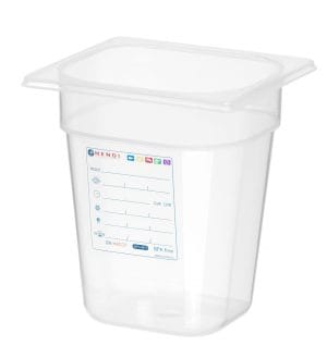 Kantine GN 1/6 HACCP, HENDI, GN 1/6, 3,4L, Gjennomsiktig, 176x162x(H)200mm GN Kantiner