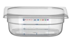 Kantine GN 1/6 HACCP, HENDI, GN 1/6, 1L, gjennomsiktig, 176x162x(H)65mm GN Kantiner