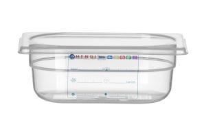 Kantine GN 1/9 HACCP, HENDI, GN 1/9, 0,6L, Gjennomsiktig, 176x108x(H)65mm GN Kantiner