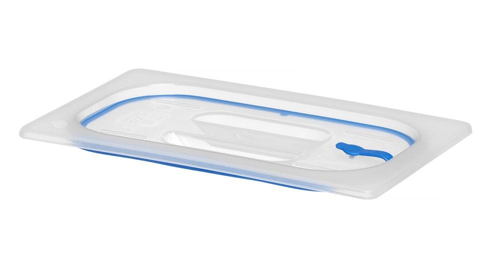 Lokk til GN-Kantine laget av polypropylen, med forsegling, HENDI, GN 1/4, Transparent, 265x162mm GN Kantiner 2
