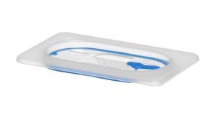 Lokk til GN-Kantine laget av polypropylen, med forsegling, HENDI, GN 1/9, Transparent, 176x108mm GN Kantiner