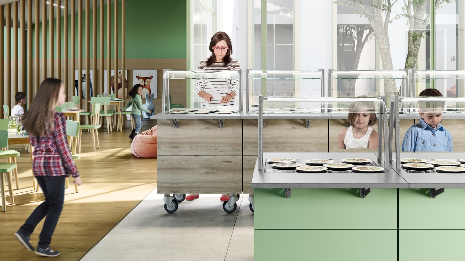 breeam breeam-nor miljøsertifisering storkjøkken kantine skole serveringsdisker