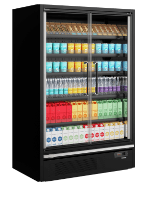 Dagligvare Multideck kjøler Galaxy+ GP14FGD Sort, Vol: 1443 / 629  liter, 230v Dagligvare 2