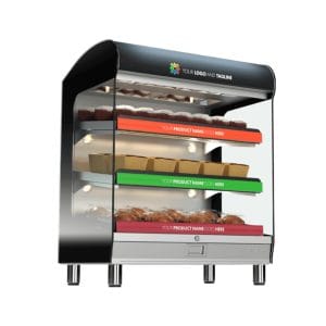 Halo Heat® Eksponeringsskap med 3 hyller, varm, bordmodell, HSM-36/3S/T, 230v Eksponeringsdisker 2