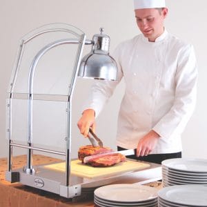 Halo Heat® Varmelampe med skjære-/oppskjæringsstasjon, inkl. skjerm, CS-100/S, 230v Storkjøkken 2