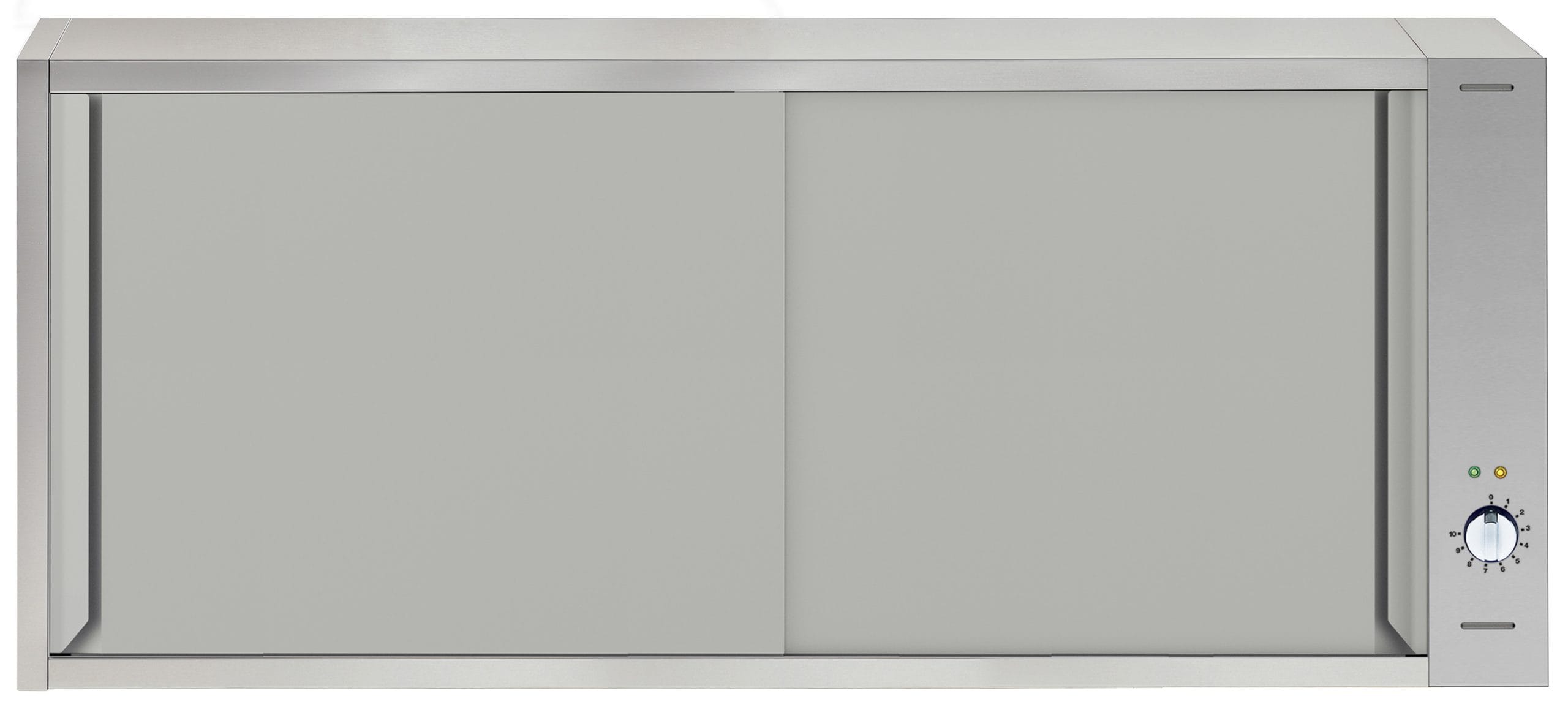 Rustfri innredning Veggskap m Varme, skyvedører, 1600 mm Storkjøkken 2