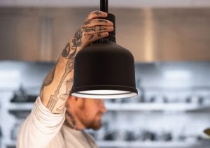 Stayhot Varmelampe Focus MS, standard ledning, mellomgrå Storkjøkken 2
