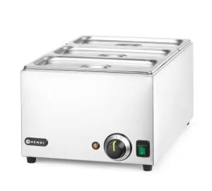 Sett: Bain-marie HENDI RANGER + 3x GN 1/3 med lokk, HENDI, GN 1/1, 230V/1000W, 590x332x(H)242mm Diverse Varmeholding 2