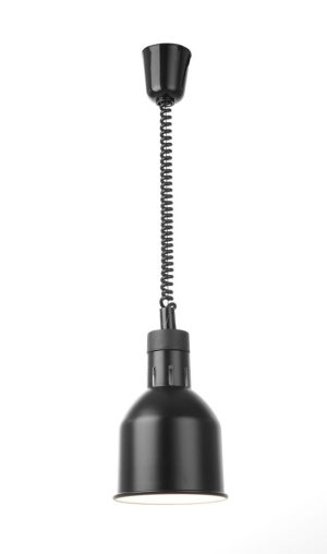 Varmelampe justerbar, HENDI, svart, 230V/250W, ø175x(H)250mm Storkjøkken