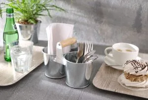 Dobbel serveringsbøtte med håndtak, HENDI, 190x95x(H)90mm Presentasjon & Servering 2