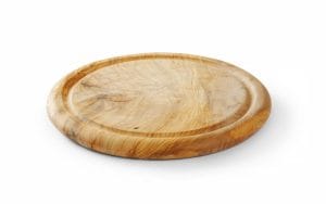 Serveringsbrett av oliventre, HENDI, ø260x(H)25mm Buffé Presentasjon