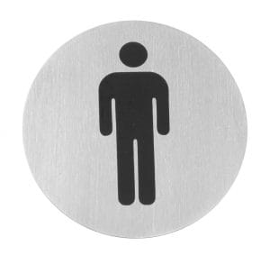 Dørskilt, HENDI, herre, ø75mm Presentasjon & Servering