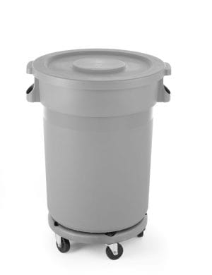 Tralle for rund avfallsbeholder, AmerBox, passer 691038, lys grå, ⌀455x(H)165mm Avfallshåndtering 2