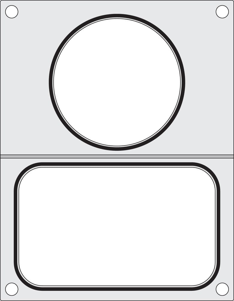 Brettforseglingsmatrise, HENDI, 2 beholdere (1x 178×113 mm, 1x ø115 mm) Storkjøkken 2
