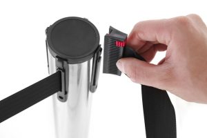 Uttrekkbar køstolpe sølv, HENDI, stolpe + sokkel, ø360x(H)1010mm Møbler & Barriere 2