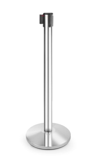 Uttrekkbar køstolpe sølv, HENDI, stolpe + sokkel, ø360x(H)1010mm Møbler & Barriere