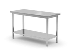 Rustfri Sentral arbeidsbenk med hylle, Dim:1000x700x(H)850mm Hygiene & Lagring