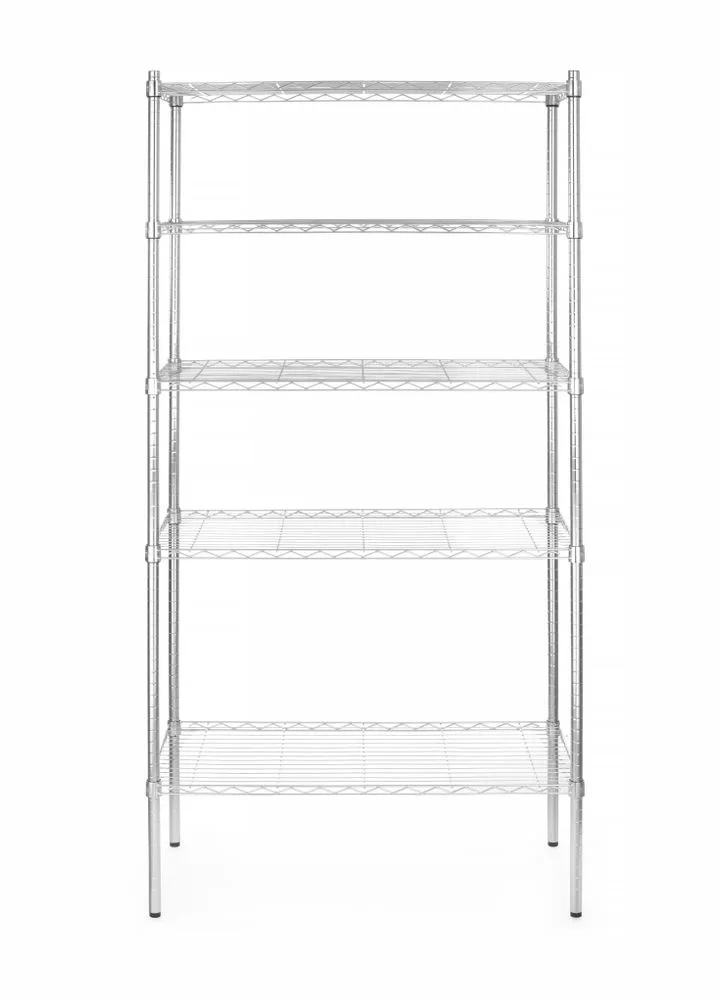 Oppbevaringsstativ med 5 hyller, HENDI, krom, 910x455x(H)1830mm Hygiene & Lagring 2