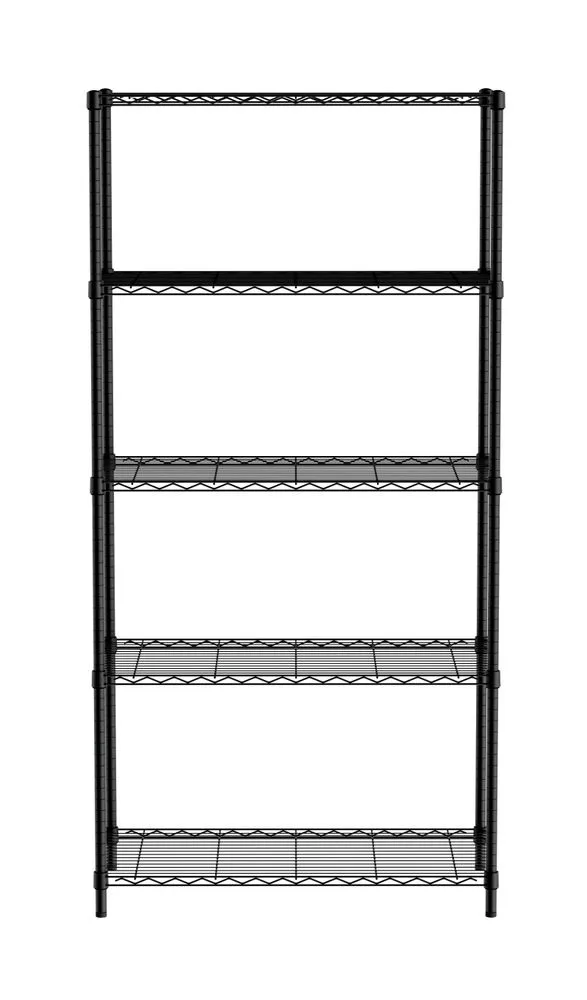 Oppbevaringshylle med 5 hyller, HENDI, svart, 910x455x(H)1830mm Hygiene & Lagring 2
