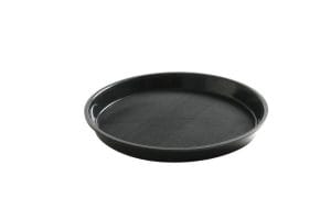 Serveringsbrett, rundt, sklisikre, høy kant, sort, HENDI, ø320x(H)37mm Presentasjon & Servering