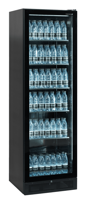 Sort Kjølt eksponeringsskap SCU1425 RAMELØS, Vol: 387 / 347  liter, 230v Dagligvare 2