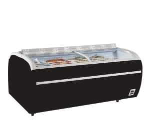 Sort Dagligvare Fryser TWIN 220B-F, Vol: 1697 / 1255  liter, 230v Dagligvare